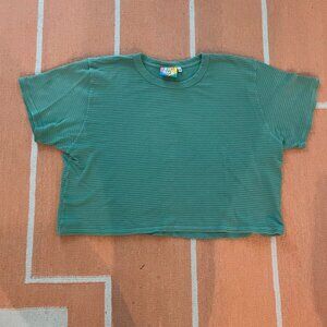 Big Bud Press Honeycomb Crop Top Seafoam Green